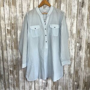 Soft Surroundings Light Blue Double Pocket Tunic